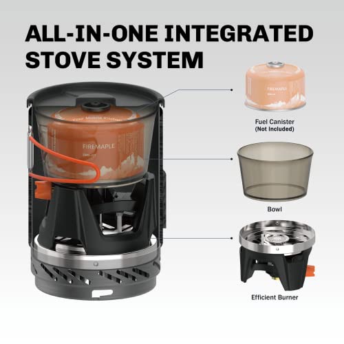 Fire-Maple "Fixed Star 1" Backpacking and Camping Stove System | Outdoor Propane Camp Cooking Gear | Portable Pot/Jet Burner Set | Ideal for Hiking, Trekking, Fishing, Hunting Trips and Emergency Use